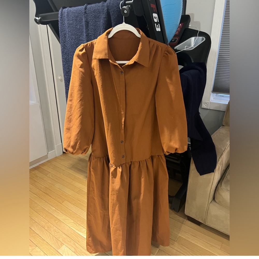 SHEIN Chestnut maxi dress slick